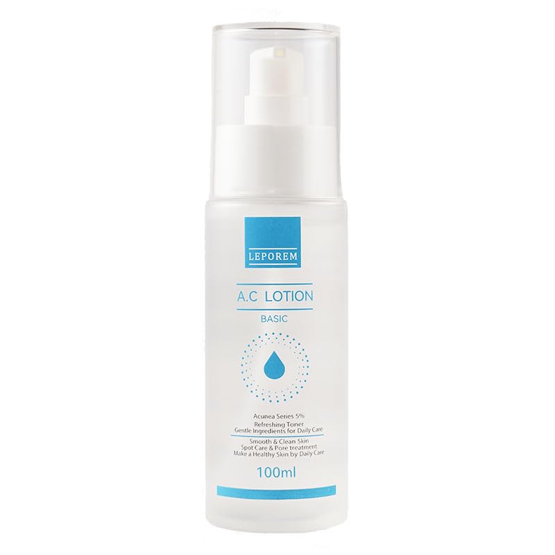 [Contains 5% Pure Azelaic Acid + 3% Azelaic Acid Derivative] leporem Azelaic Acid Lotion, Toner, Glycylglycine 6%, A.C Lotion 100ml, Moisturizing, Por