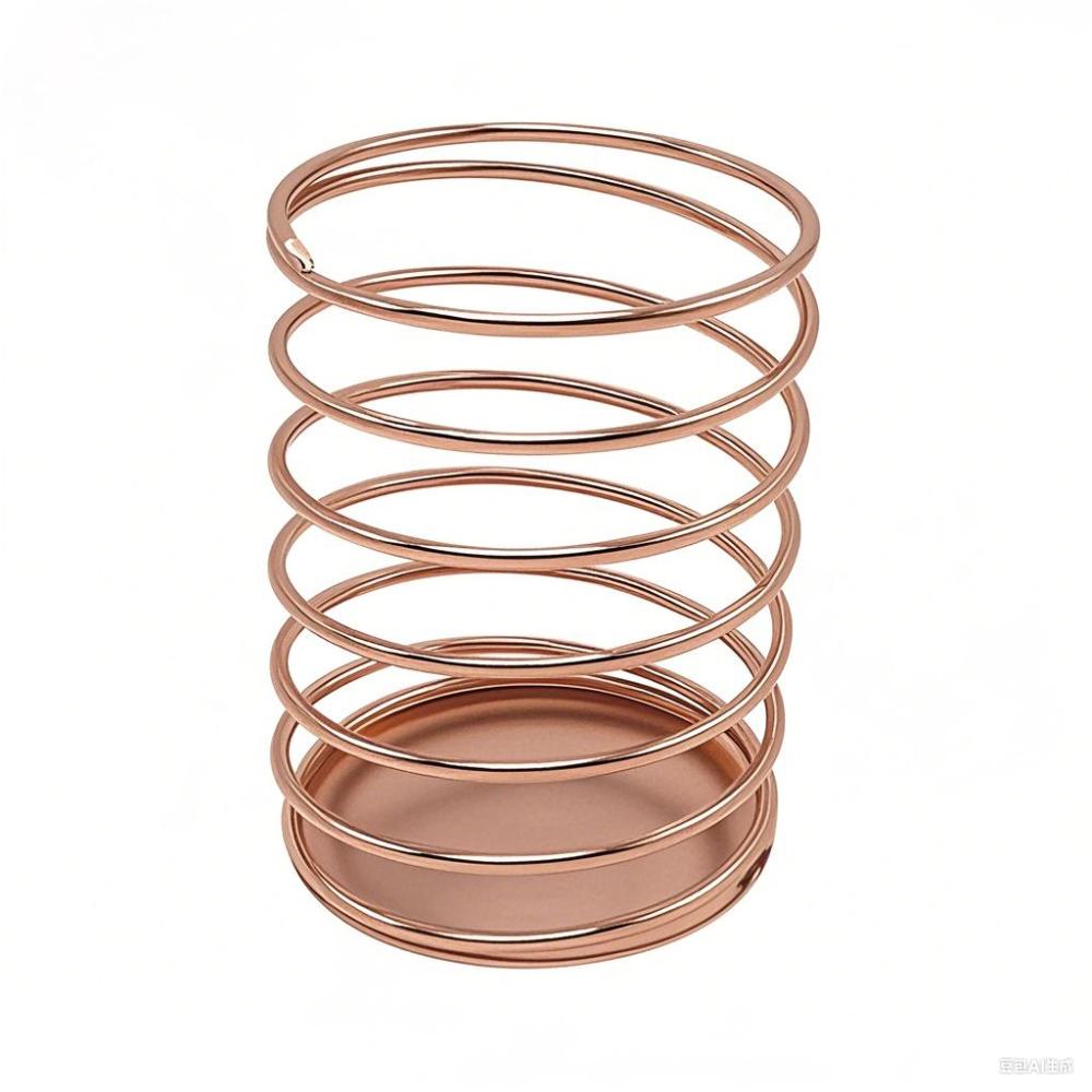 

Подставка для ручек Железная полка для кистей для макияжа Простой пружинный держатель для ручек Канцелярские товары розового золота