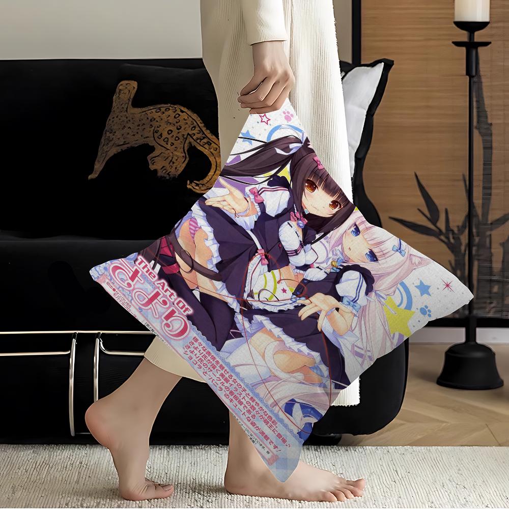 Nekopara Neko Anime Pillow Cover Design cushion Cover decor Holiday Decorati