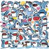 50ks/sada Cartoon DIY Phone Sticker Samolepící vodotěsný PVC obal na žraloka Pohár na zavazadla Skateboard Laptop Scrapbook Graffiti obtisk