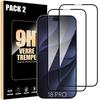 2x Full Tempered Glass for iPhone 18 Pro, Protection with Black Anti-Scratch Edge