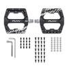Funn Funndamental Flachpedale Set Breite Plattform Fahrrad Stahlachse BMX/MTB - Pedale, 9/16 Zoll (Schwarz)