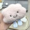 Bag Charm Pendant Cute Plush White Scallop Pendant Girlish Student Schoolbag Hanging Accessory Smiling Face Doll Gift Bag Chain