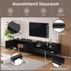 TV Schrank, 2 Fächern 2 Schublade Offenes Fach, Modern Lowboard 90 Zoll TV, böhmischer TV Board Sideboard Wohnzimmer & Esszimmer, Schwarz