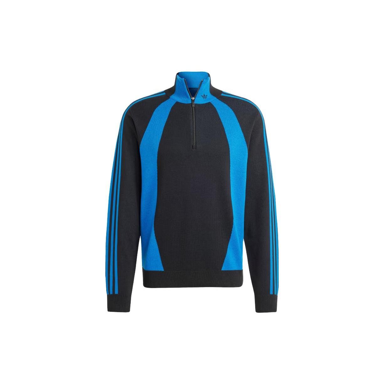 adidas Quarter-Zip Jumper  Blue Black  Men s IR7127 L