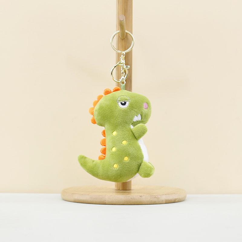 Bedårande plyschdinosaurie nyckelring leksak mjuk PP-bomull söt docka för barn presenter