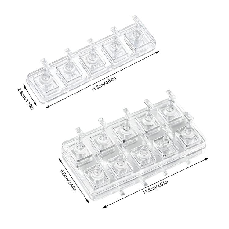 Professional Acrylic Nail Display Stand Transparent Magnetic Free Portable Lightweight Sturdy Support for Artists