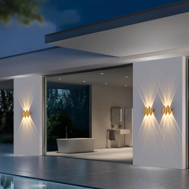 LED nástěnné svítidlo vnitřní a venkovní IP65 Vodotěsné Moderní minimalistický styl 3W/5W/7W žárovky Hliníkové verandové zahradní osvětlení