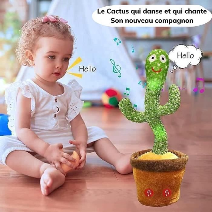 Generic Dancing Cactus That Repeats Records Rechargeable USB Battery 120 Songs Gift Cactus for Children Babies Interactive