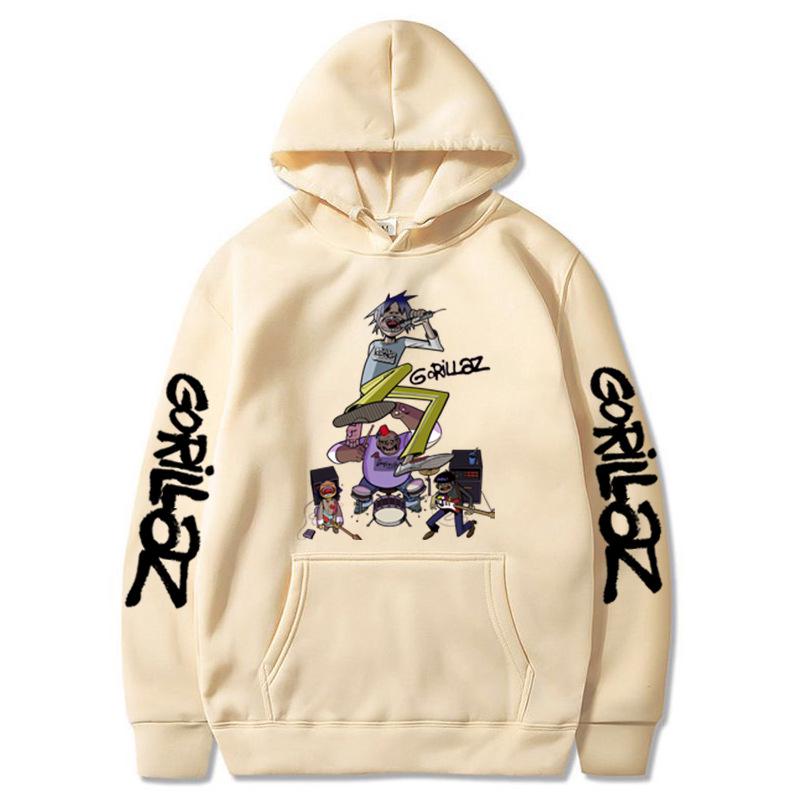 Pullover Hoodie: GORILLAZ Anime Autumn/Winter Plus-Size, Trendy European-American Style