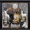 Fenster Weihnachten Festlicher Aufkleber Pvc Rentier Und Schneeflocken Feiertagsdeko