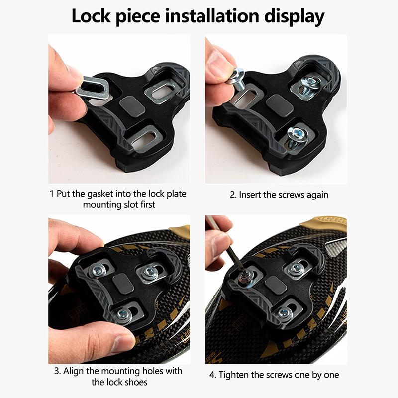 Fahrrad Cleats für Rennradpedale Cleat Selbstverriegelnd 0/4.5/9 Grad Radschuh Cleats Pedalklammer