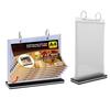 Clear PVC Menu Display Stand Sturdy Base Tabletop Loose-leaf Rack Pageable Folder  Retail Stores