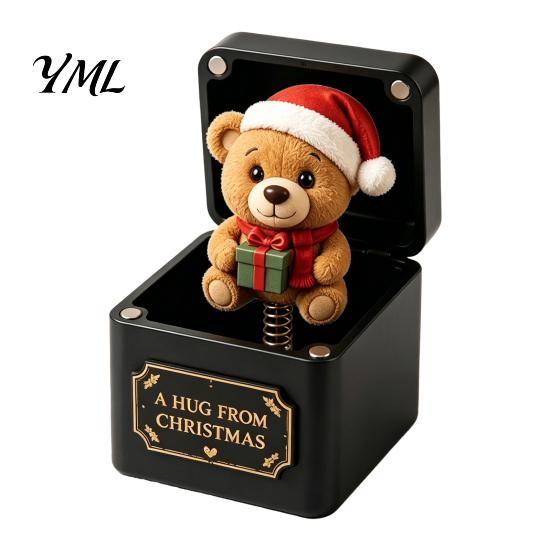 Christmas Themed Surprise Boxes Magic Gift Box, Spring-Loaded Pop-Up Holiday 3D Santa Seasonal Gifts Claus Snowman Angel Elk Trick Box for Xmas