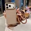 Lanyard Soft Silicone Candy Case for 17 Air 16 Pro Max 15 14 Plus 13 12 Shoulder Rope Neck Cord Strap Shockproof Cover