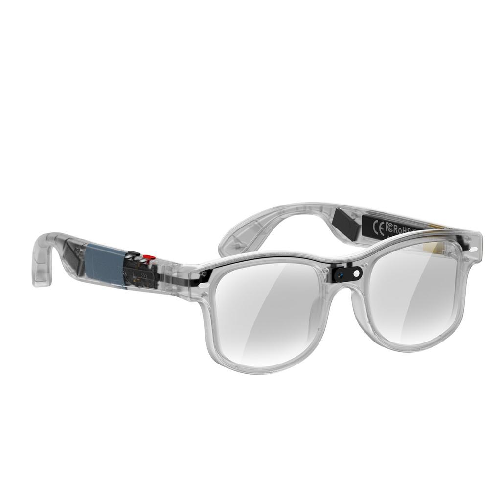 AI Smart Glasses with Camera 8MP WiFi   5.4 Smart Translation Glasses with Replaceable Lenses for Music and Calls Travel Business
