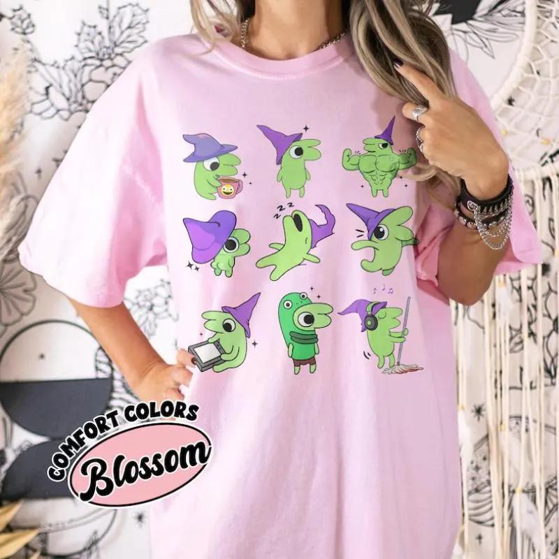 

Funny Friends Cartoon Comfort Color Shirt Glep Friends Character Minimal Meme Graphic Tee Retro Aesthetic Vintage Style Gift 4XL