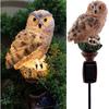 Realistic Owl Solar Garden Light Colorful Solar Stake Light Landscape Lawn Lamp  Wedding Courtyard