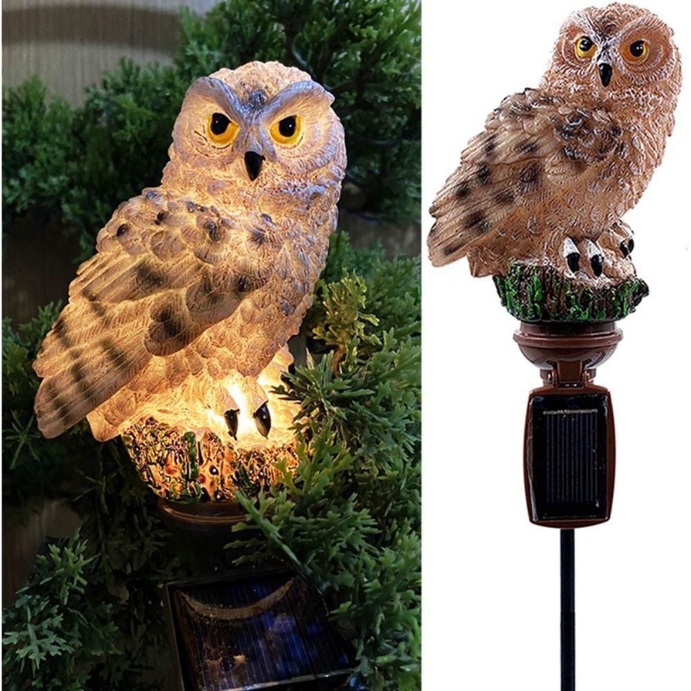 Realistic Owl Solar Garden Light Colorful Solar Stake Light Landscape Lawn Lamp  Wedding Courtyard