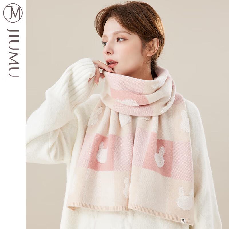 JIUMU Women's Winter Plush Animal Scarf