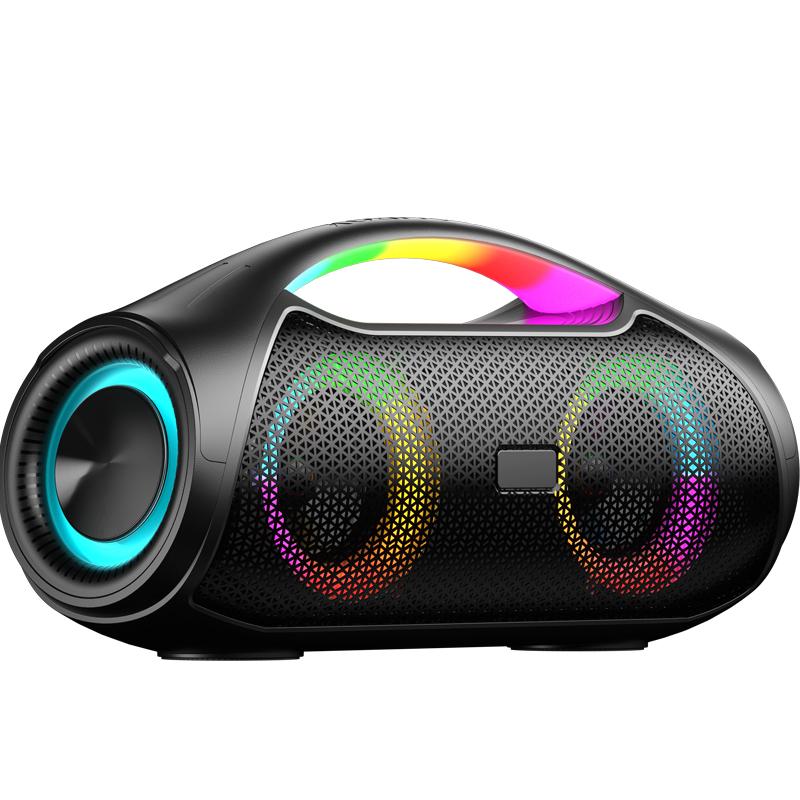 80W High Powerful Shocking Bass RGB Bluetooth Speaker Portable Surround Sound Waterproof Wireless Subwoofer Boombox Home Karaoke
