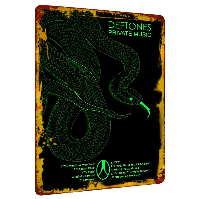 Deftones Private Music Album Cover Art Snake Design Custom Metal Tin Sign Wall Decor 20x30cm(7.8x11.8inch)