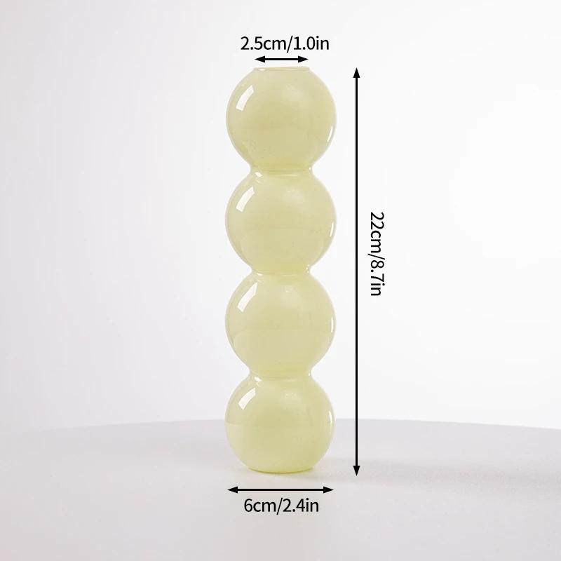 Glass Bubble Vase Flower Arrangements Vase Green Plants Hydrocuring Bottle Office Desk Ornaments Bubble Decorative Vase