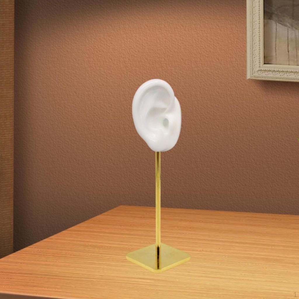 Ear Shaped Jewelry Earring Display Stand Copper Storage Rack for Retail Show Personal 6.7inch Tall