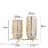 Glass Metal Vase Hollow Gold Metal Frame Branches Rattan Transparent Flower Vase Flower Arrangement Hydroponics Home Decoration