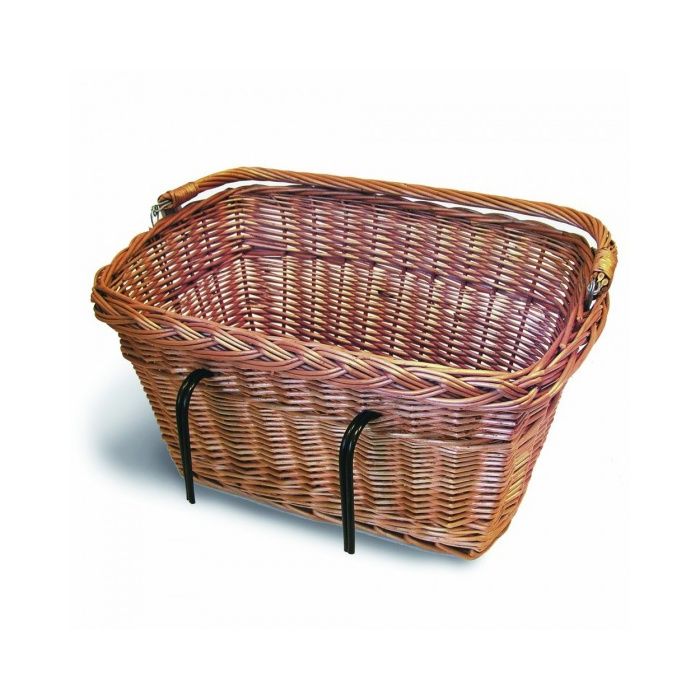 Panier De Vélo Avant Mixte Adulte BASIL BAS9R - Brun Naturel - Corbeille - Attache Au Guidon