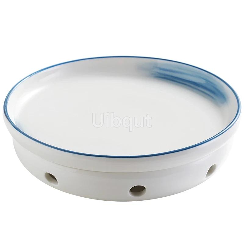 Creative Dry Pot Bowl Alcohol Candle Plate Set Ceramic Heating Furnace Heat Preservation Dish Water Boiled Fish Plate Tableware