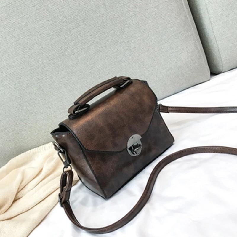 Vintage Casual Women Flap Fashion Leather Small Package Female Simple Handbags Ladies Shoulder Messenger Crossbody Bag
