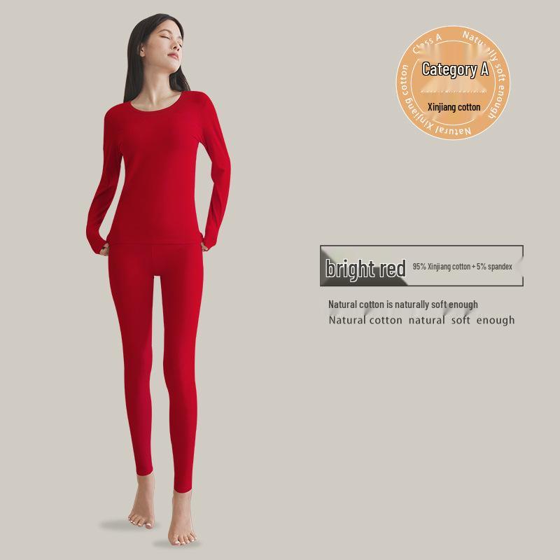 Girls’ and Women's 95% Pure Cotton Thermal Underwear Set - Antibacterial Autumn/Winter Base Layer