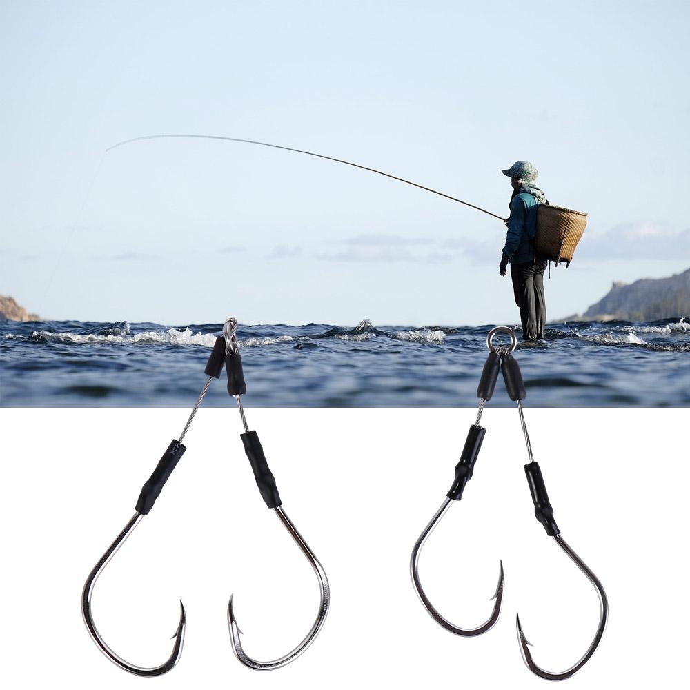 

Jig Lure Fish Double Hooks Carbon Stainless Wire Jigging Hooks Fishing Hooks Saltwater