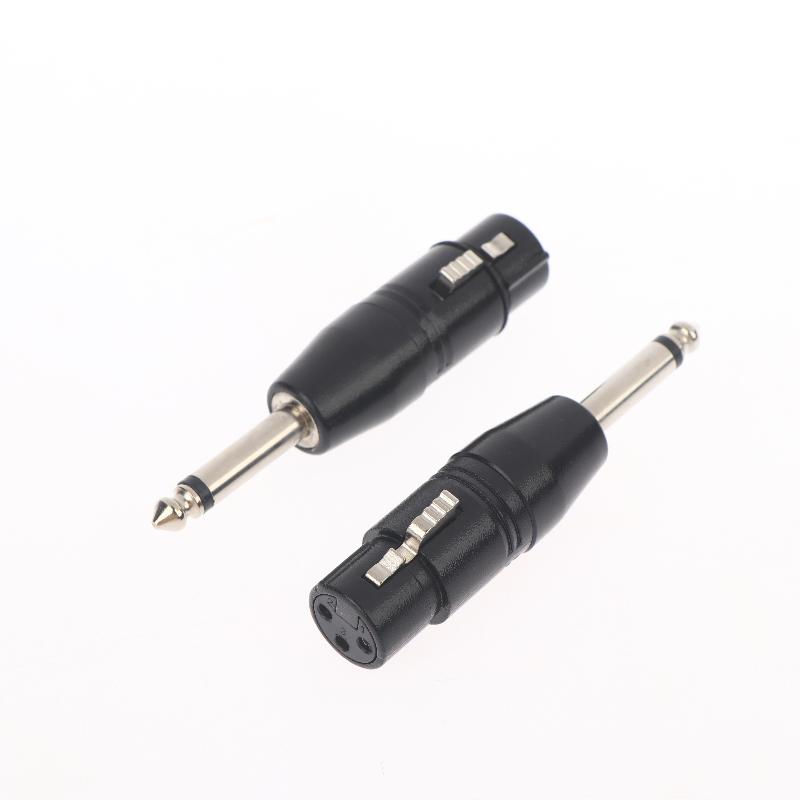 1/2Pcs Headphone Microphone Power Amplifier Guitar Adapter 6.35Mm Mono Male To Xlr 3Pin Female/Male Audio Plug Converter