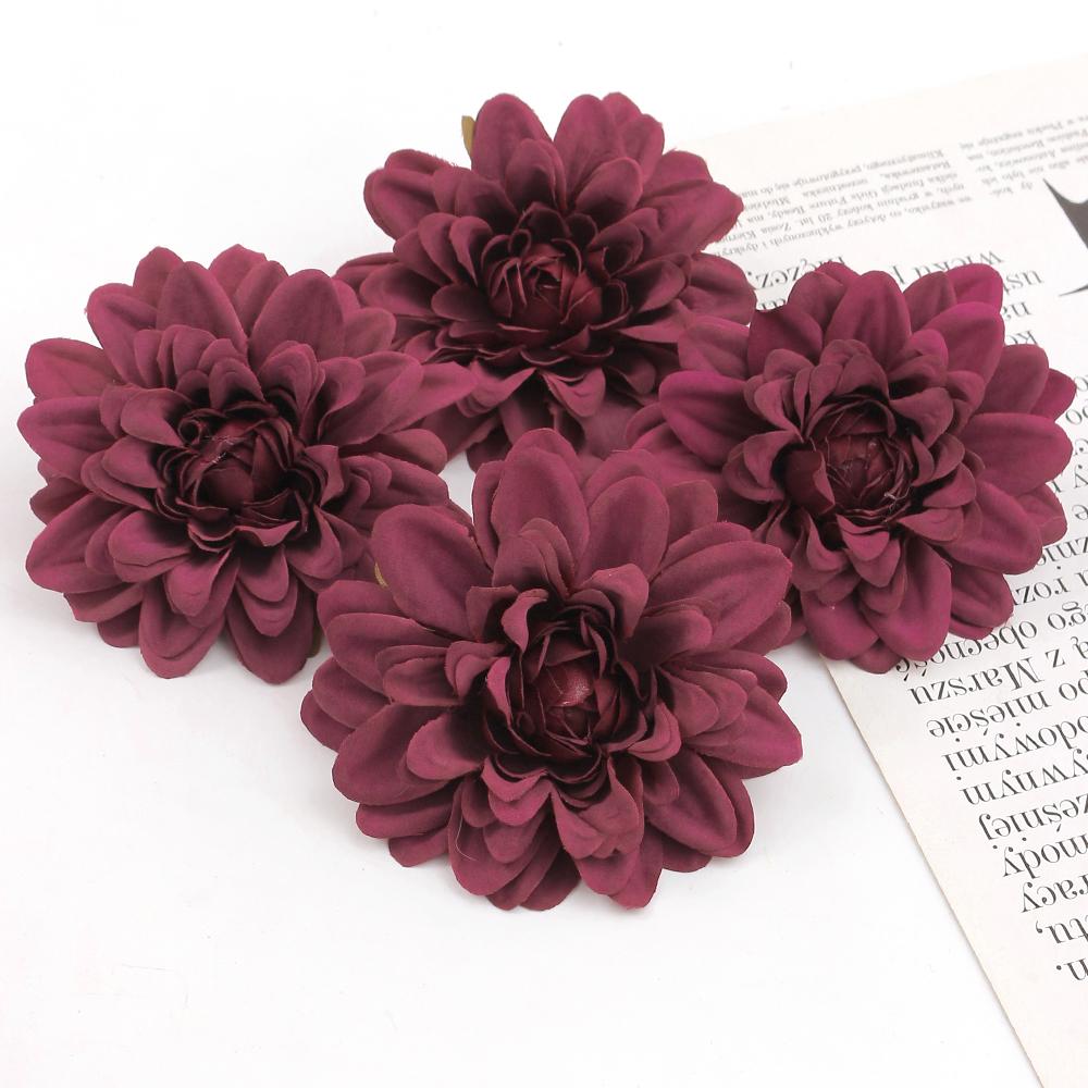 3/5Pcs Artificial Flowers Silk Rose Head Big Fake Flowers For Home Decor Wreath Accessories Bride Wedding Marriage Decoration