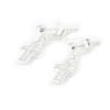 Les Trésors De Lily [I8082] - Silver 'Cross' Earrings (rhodium-plated) - 16x6 Mm