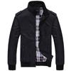 Men's Korean Style Casual Stand Collar Baseball Jacket - Spring/Autumn, Plus Cotton Thickened, Trendy Top