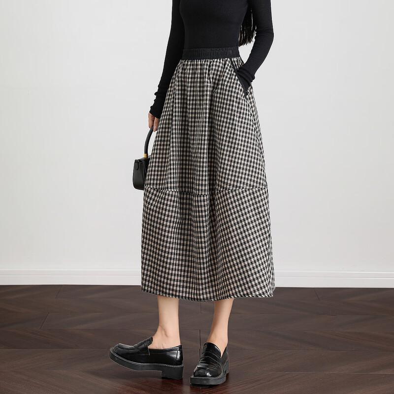 Demana Women's Striped Lantern Midi Skirt