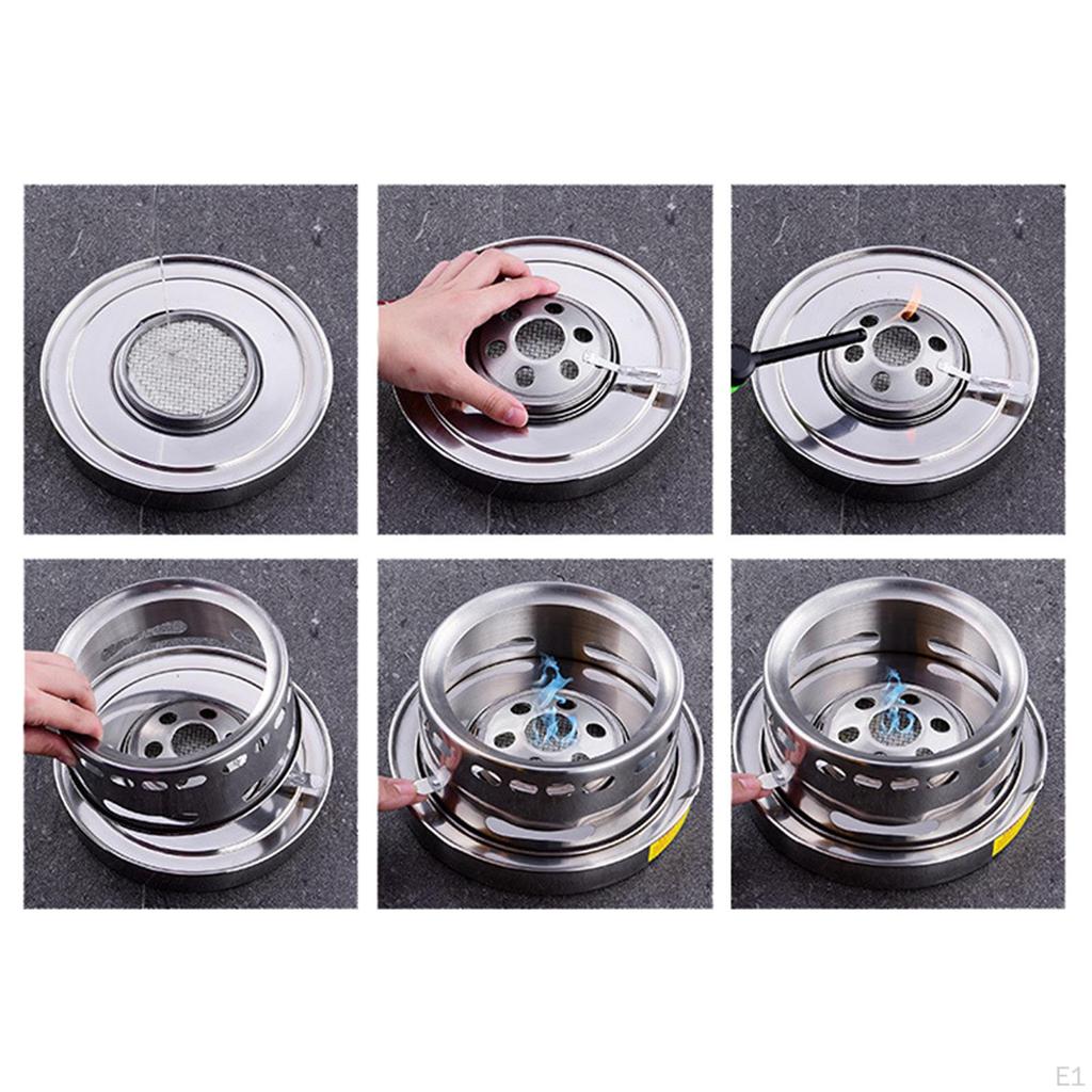 Pot Chafing Dish Fondue Set Melting Burner for Indoor Travel Picnic Banquets Catering