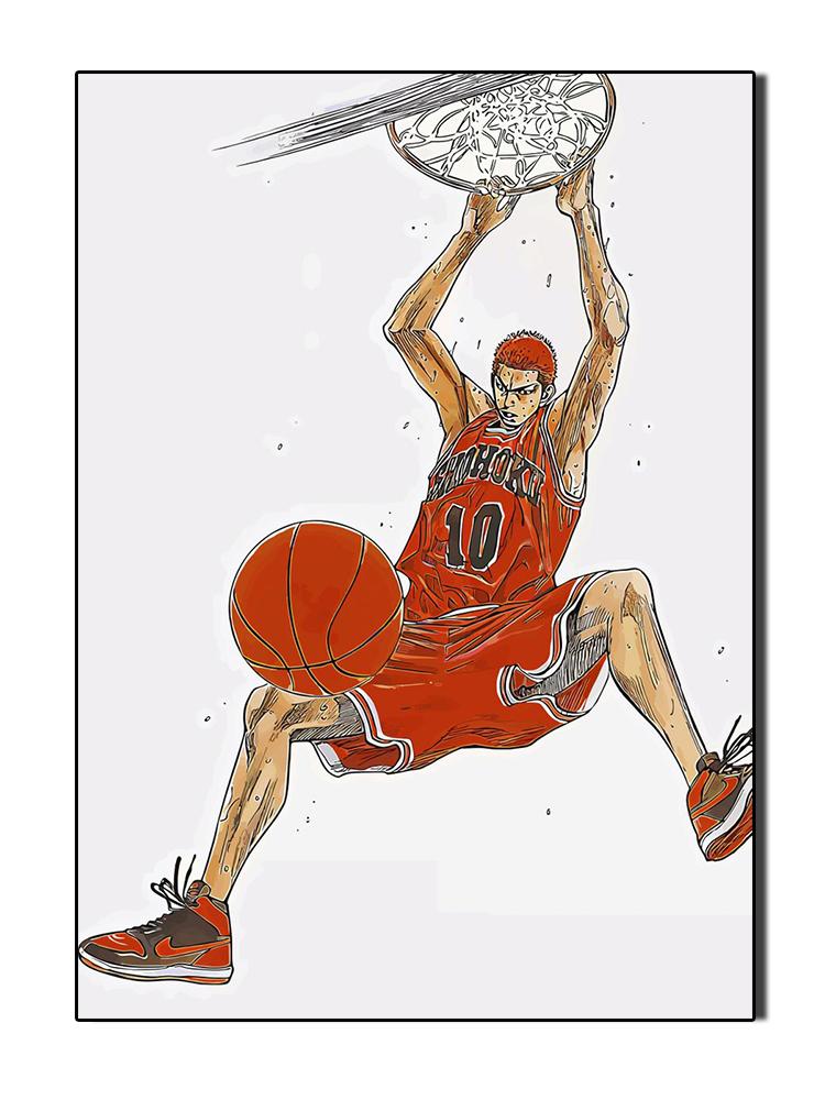 Plakát a tisky Anime Slam Dunk Japonsko Film Malba na plátně Hrát basketbal Nástěnný obraz pro chlapce Dětský pokoj Domácí dekorace