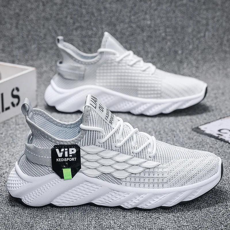 

Мужские кроссовки Весенняя мода Дышащая повседневная обувь Легкие удобные кроссовки для бега Кроссовки на шнуровке Теннисные туфли для мужчин 41