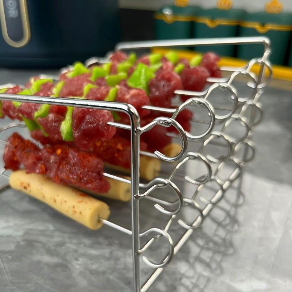Cooking Rack Air Fryer Rack Three Layer Roast Meat Picks Outdoor Grill Set  Air Electric Fryer
