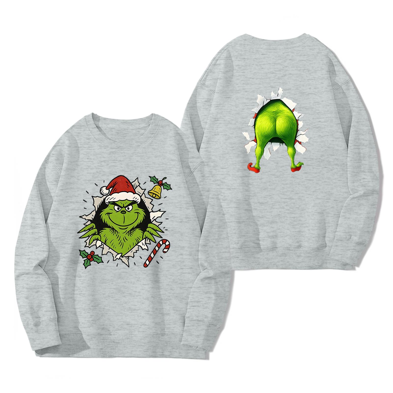 

Женский модный повседневный пуловер с длинным рукавом и принтом XXXL