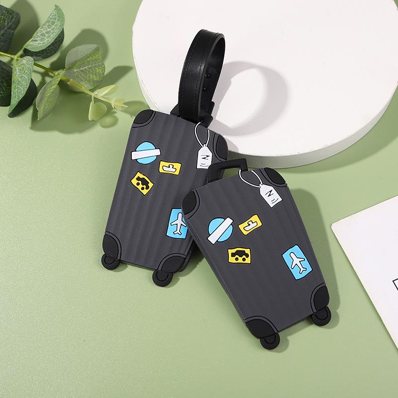 

3D Pattern Soft PVC Luggage Tag with Epoxy Resin серый