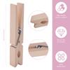 Clothes Pins Heavy Duty Outdoor With Spring, Wooden Clothespins For Crafts And Hanging Clothes On Clothesline Laundry