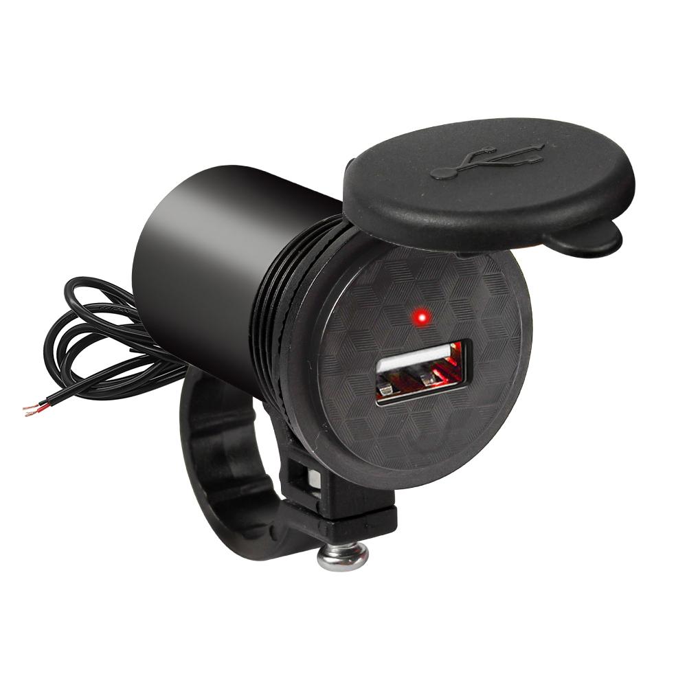 Motorcycle Handlebar12V USB Charger 5V-1.5A Waterproof Moto Adapter Power Supply Socket with Switch For Phone Mobile Motorbike Accessories
