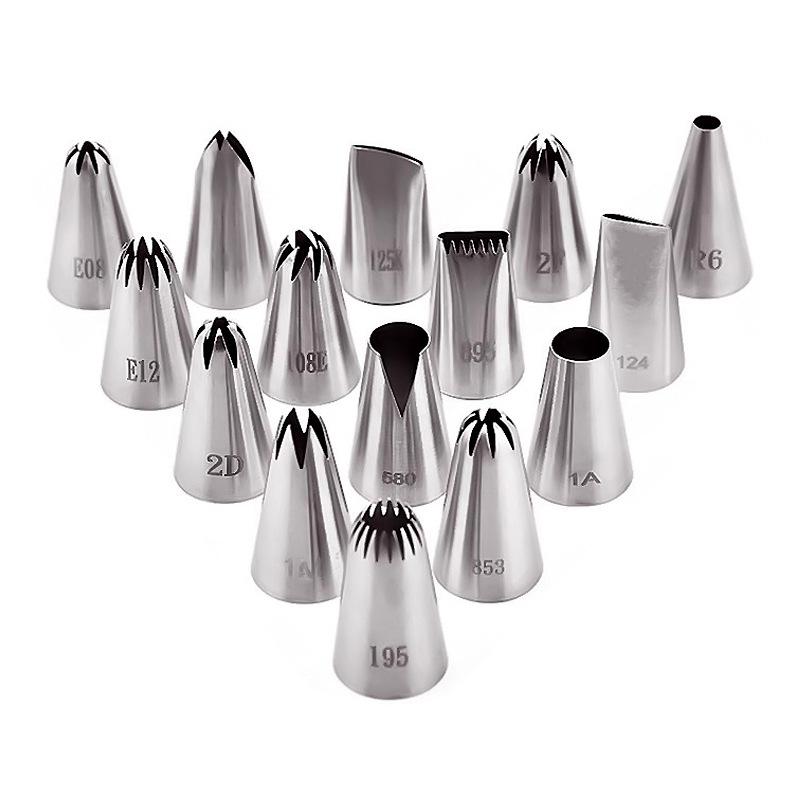 Korean Style Baking Tool Set: 304 Piping Tips for Medium Cakes, Puffs, Cookies & Biscuits