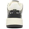 New MLB Chunky Liner Basic Mid Top Skateboard Shoes Unisex Beige Black 3ASXLM13N-50BKS