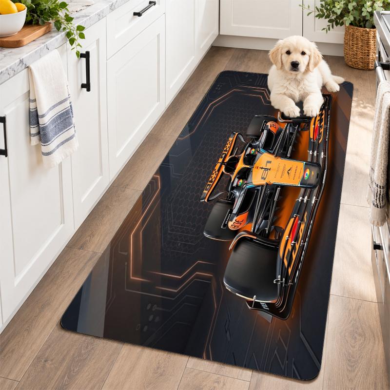Flannel Kitchen Mat McLaren Soft Area Rug Non Slip Floor Carpet Home Decoration